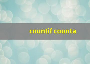 countif counta